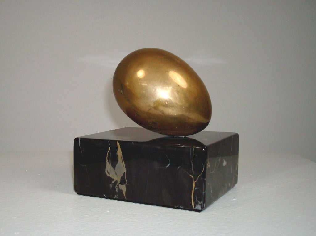 Marble Bronze Oval Form by Varujan Boghosian