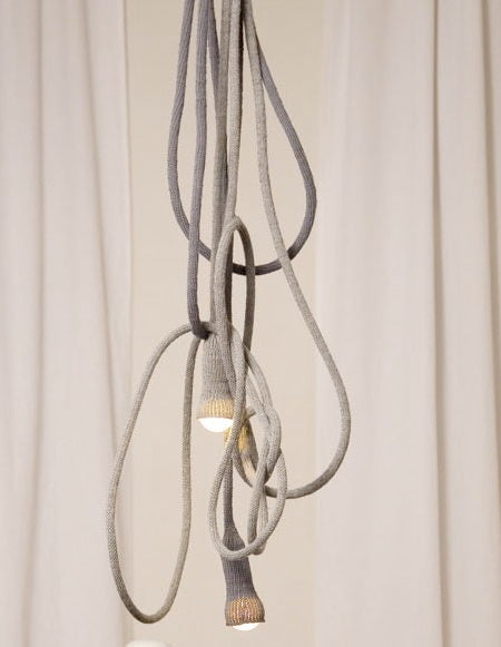 Modern Woven Wool Hanging Sculptural Matt Light by Llot Llov Berlin