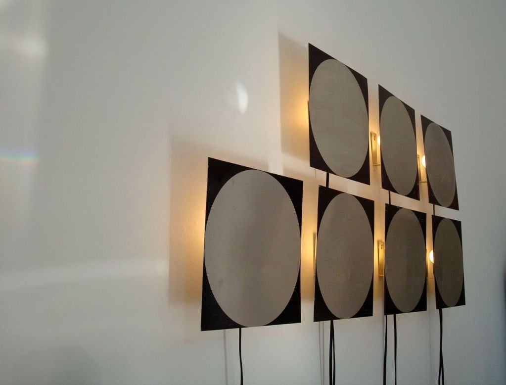 French Vasserley Motif Wall Light Sculptures by Architectural Design Pa