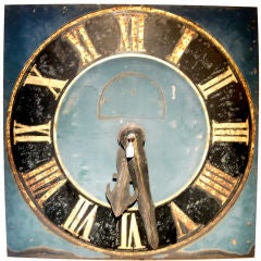 ENGLISH TOLE CLOCK FACE OF MONUMENTAL PROPORTIONS