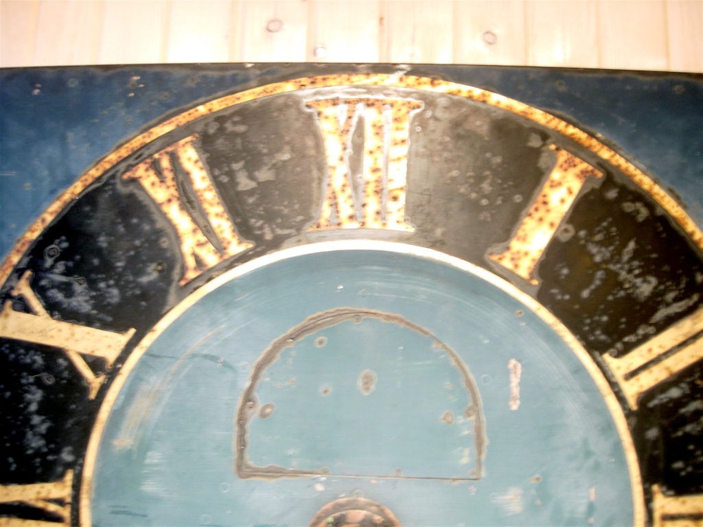 ENGLISH TOLE CLOCK FACE OF MONUMENTAL PROPORTIONS