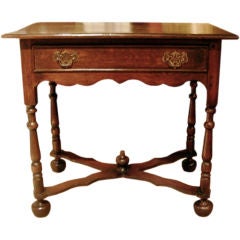 English 18th Century Style Oak Side Table