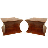 Pair of Crushed Bamboo Tables