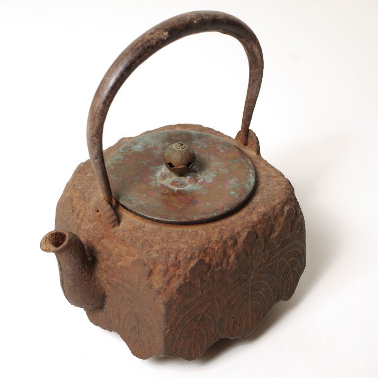 19th Century Collection of Six Japanese Tetsubin/Sake Pots