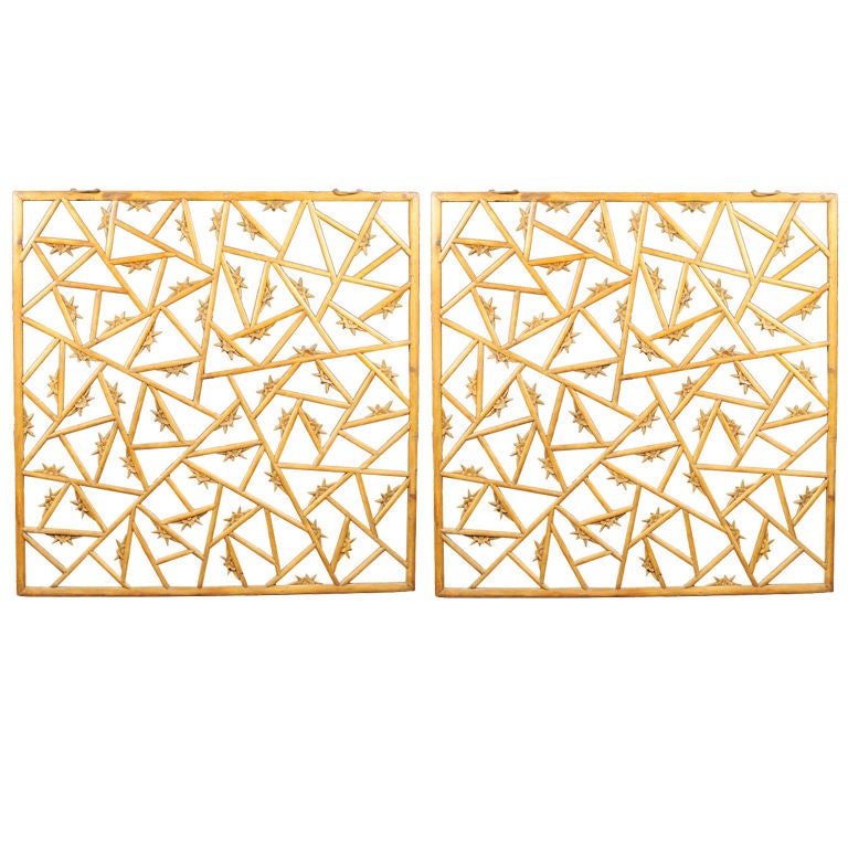 Pair of Courtyard Lattice Panels