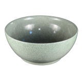 Vintage Monumental Crackle Glazed Celadon Bowl