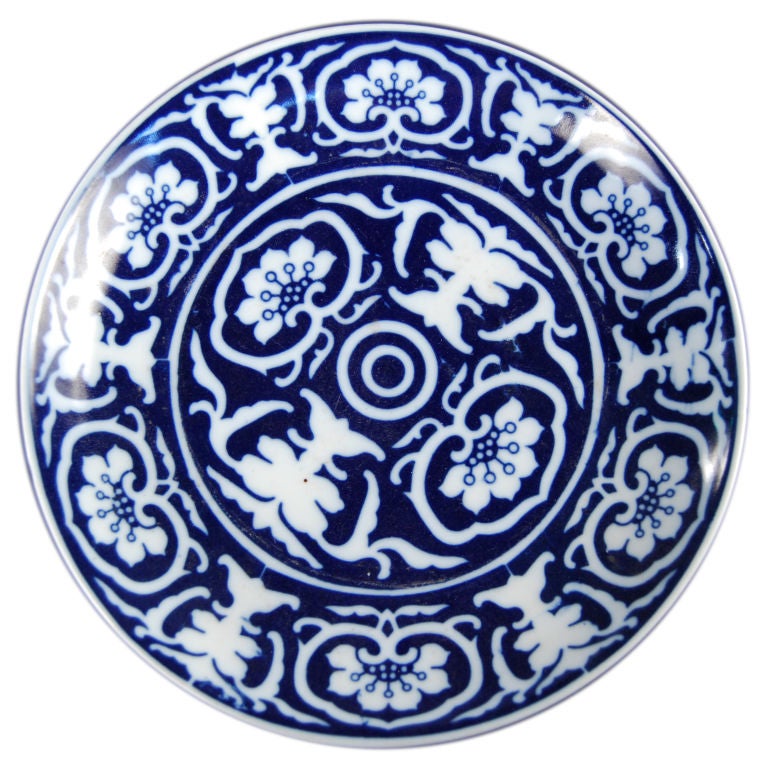 Set of 18 Blue and White Silk Road Dinner Plates