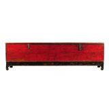 Long Low Red Lacquered Trunk