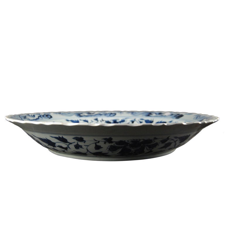Large Blue and White Platter