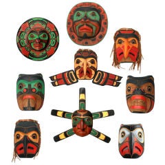 Collection of  Northwest Coast Indian Masks