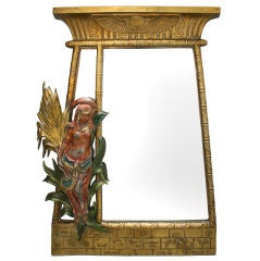 Antique Egyptian Revival Dressing Table Mirror