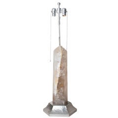 Monumental Quartz Obelisk  Form Lamp