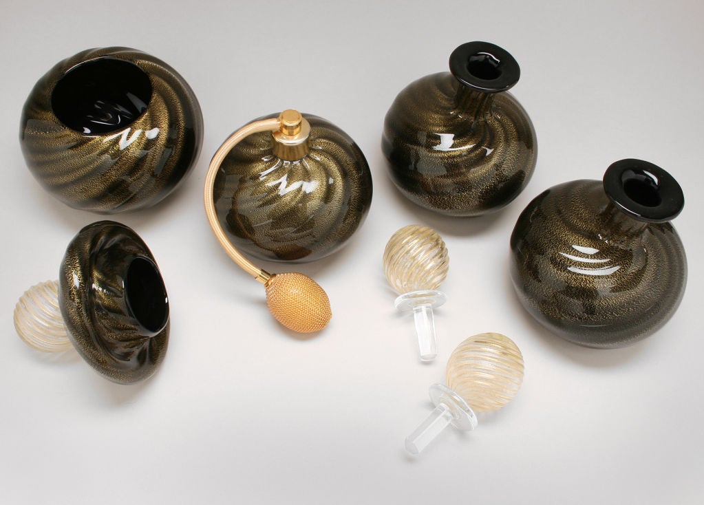 Italian Murano Glass Dresser Set