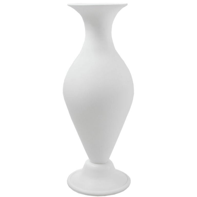 Murano Lattimo Art Glass Vase attributed to Fratelli Toso For Sale