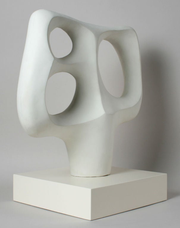 American White Ceramic Sculpture 