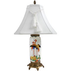 Royal Doulton Art Deco Lamp with Flamingos