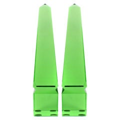 Pair of Green Crystal Obelisks