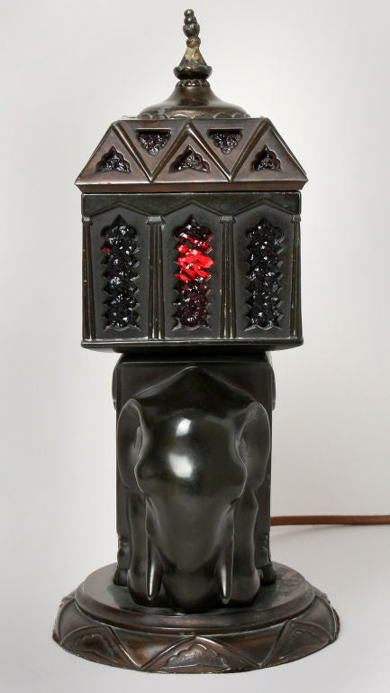 Art Deco Elephant Lamp