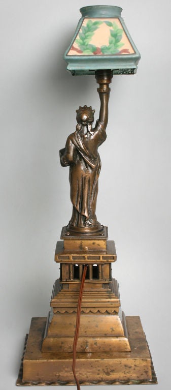 statue of liberty lamp antique