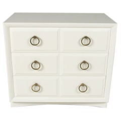 T.H. Robsjohn-Gibbings for Widdicomb Chest with Brass Ring Hardware 7