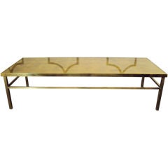 Midcentury Italian Gold leaf and brass cocktail table