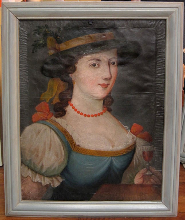 Pair of 18th c. Provencal Portraits For Sale 4