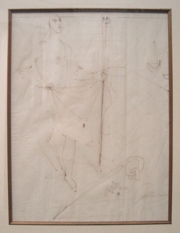 JEAN COCTEAU costume sketch