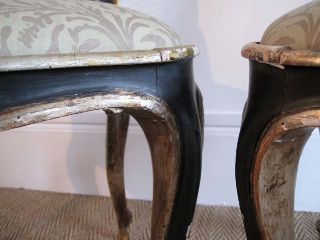 Pair of 19th c. painted Venetian Chairs