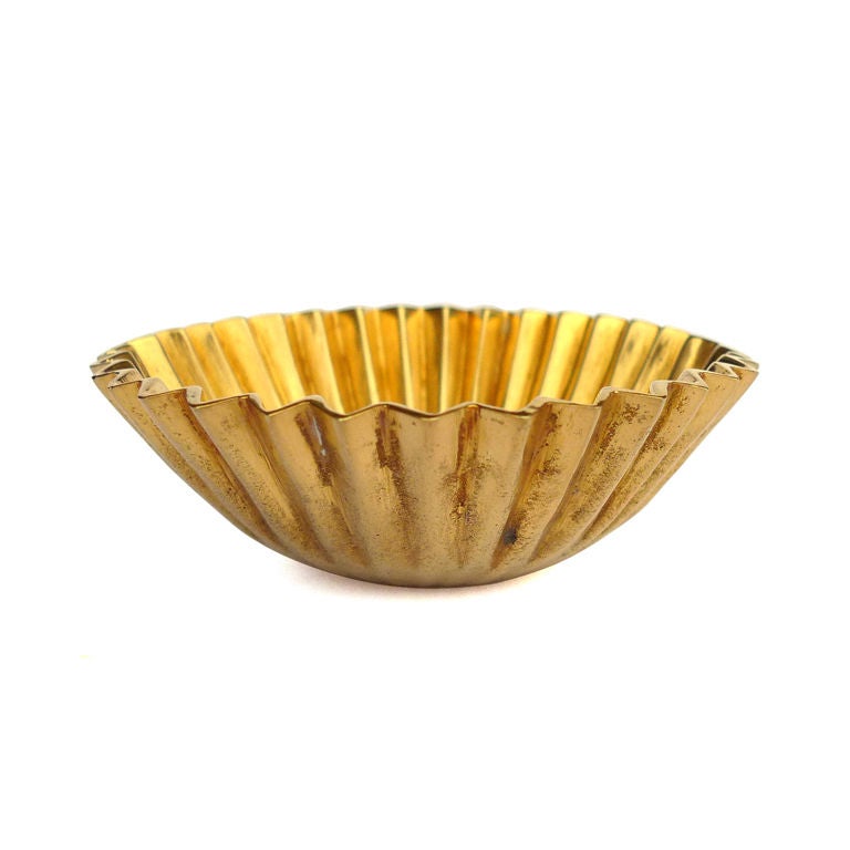LINE VAUTRIN "Le Soleil" gilded bronze tray