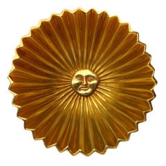 LINE VAUTRIN "Le Soleil" gilded bronze tray