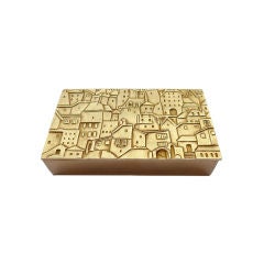 LINE VAUTRIN "Town & Country" gilded bronze box