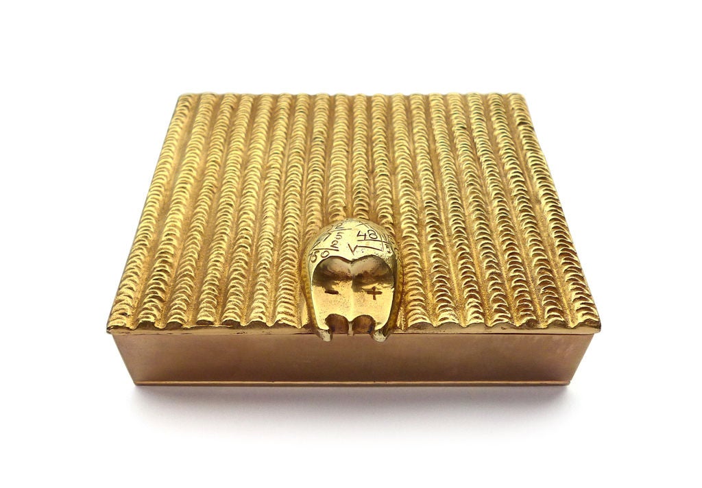 LINE VAUTRIN "The Accountant" gilded bronze box