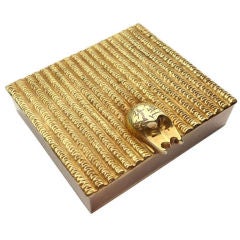 LINE VAUTRIN "The Accountant" gilded bronze box