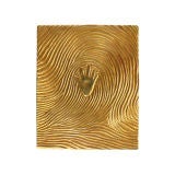 LINE VAUTRIN "Handprint", gilded bronze box