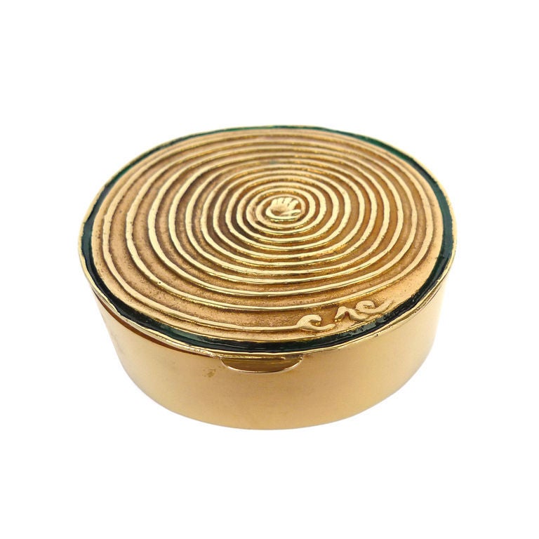 LINE VAUTRIN gilded bronze box