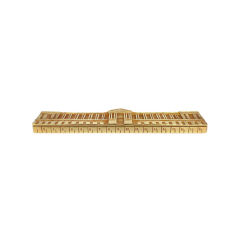 "le Louvre" Gilded Bronze Line Vautrin Paperweight
