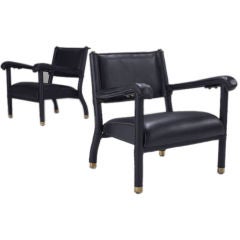 Pair of JACQUES ADNET club chairs