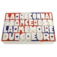 LINE VAUTRIN "Gratitude..." enameled bronze box