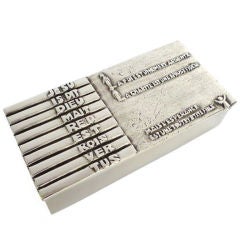 LINE VAUTRIN "I Am God..." silvered bronze box LINE VAUTRIN "I Am God..." silvered bronze box