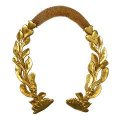 Rare LINE VVAUTRIN gilded bronze necklace