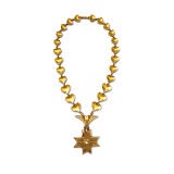 LINE VAUTRIN "The Holy Ghost" gilt bronze necklace