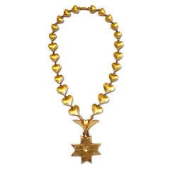 LINE VAUTRIN "The Holy Ghost" gilt bronze necklace