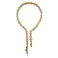 LINE VAUTRIN "The Trapeze Artists" gilt bronze necklace/belt