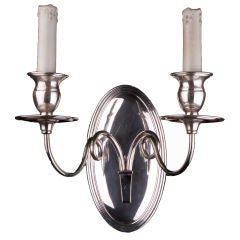 Georgian style English sconces with wrapped arms