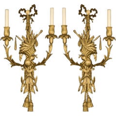 Carved Wood Caldwell Sconces