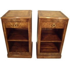 Pair Late 19th c. walnut side tables