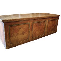 18/19th c. Swiss painted pine coffer