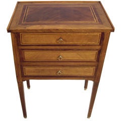 19th c Louis XVI inlaid side table