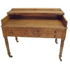 19th century English pine shop desk
