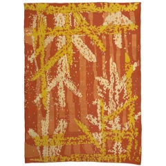 Vintage French  Art Deco Area Rug